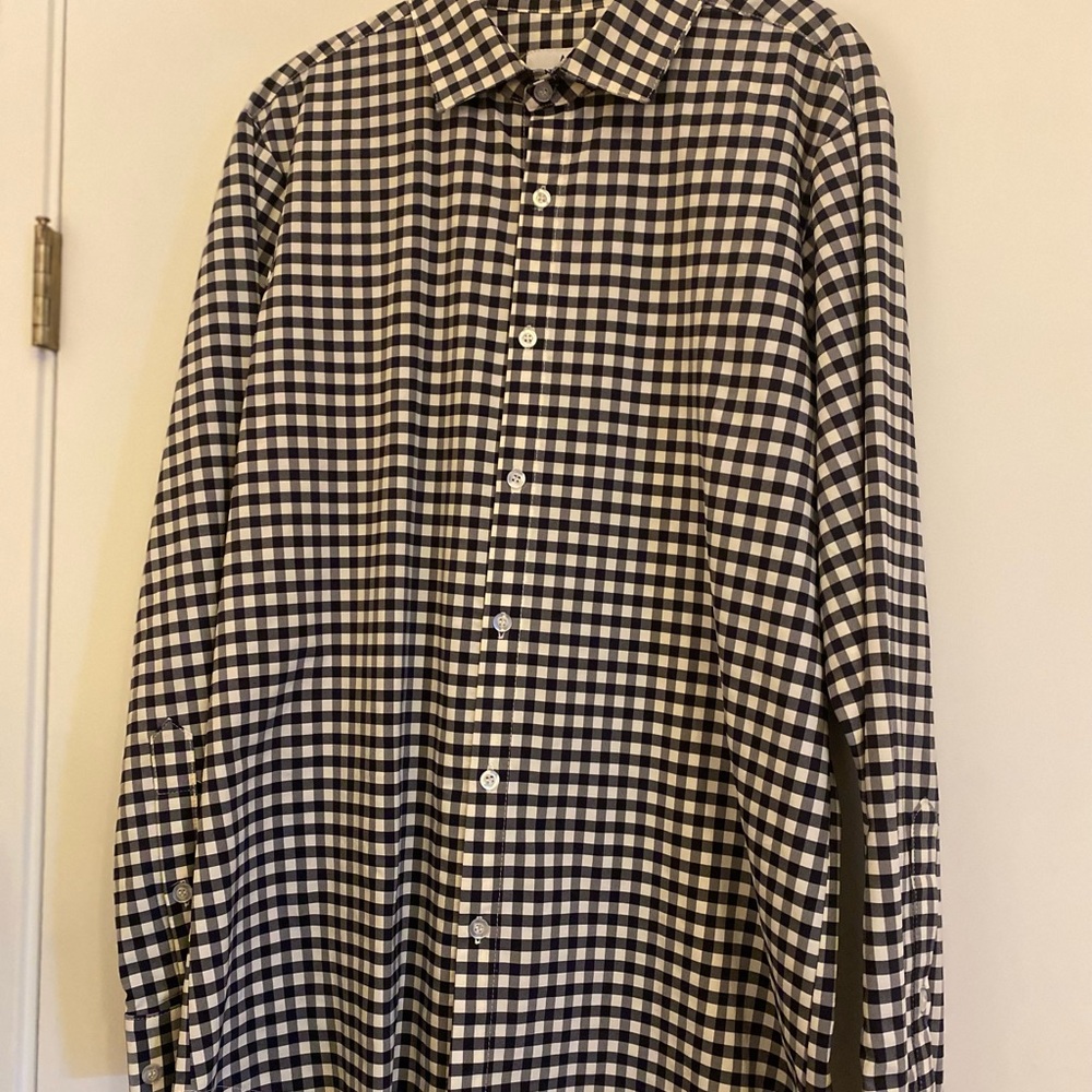 Mizzen+Main Black and White Gingham Shirt